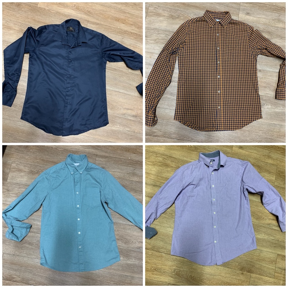 Men long sleeves dress shirt size small slim fit lot